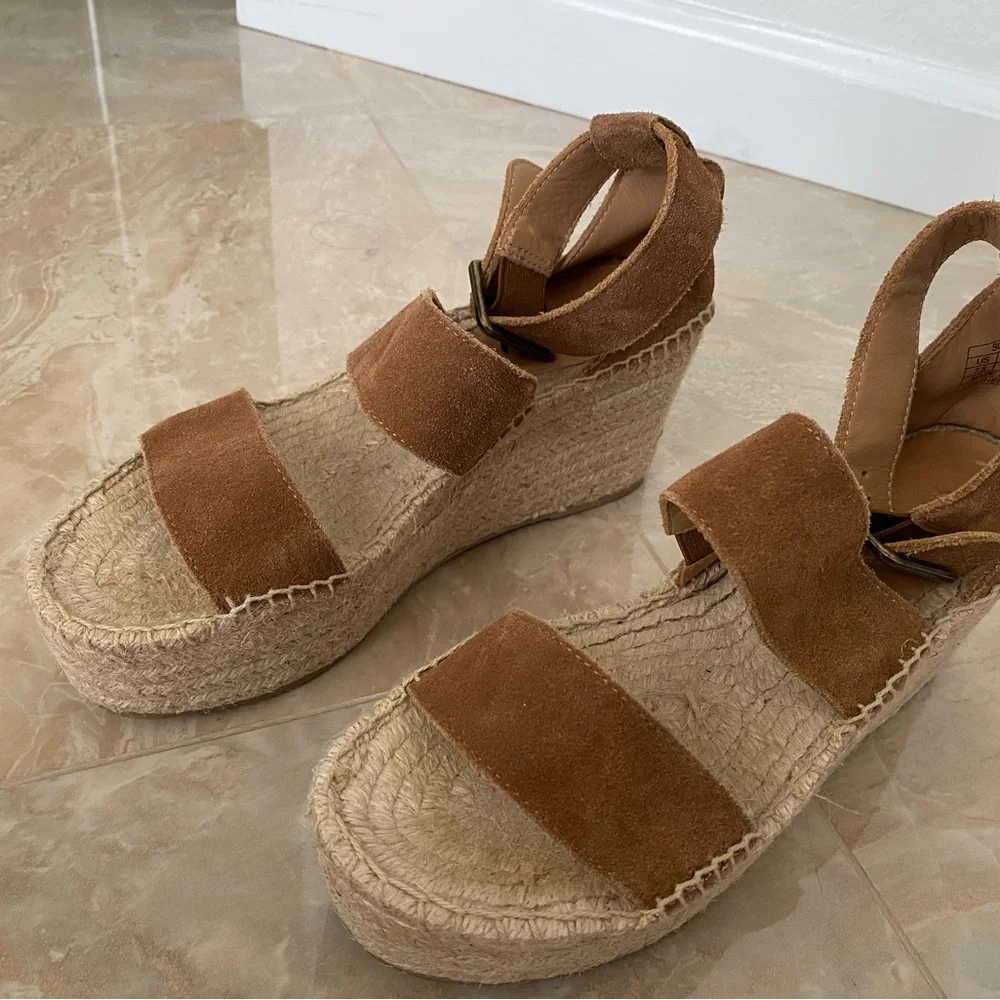 Soludos Palma platform sandal in walnut - Picture 3 of 6